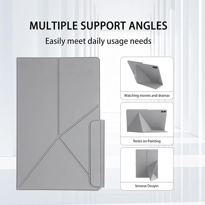 OATSBASF for Galaxy Tab S11 Ultra Case (2025) Magnetic Book Cover | Slim Minimalist Style Foldable Stand Support Auto Wake/Sleep 14.6 inch Tablet Case