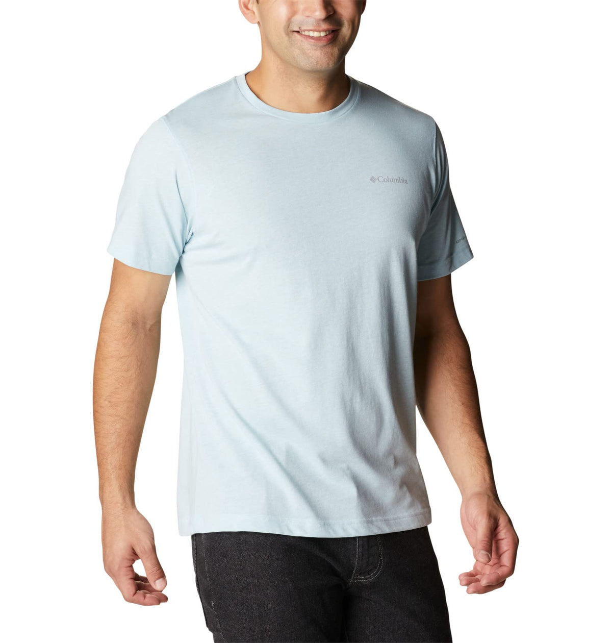 Columbia Men's Thistletown Hills Short Sleeve, Sky Blue Heather, 3X Big