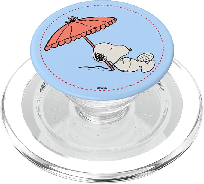 Peanuts - Snoopy Sleeping Under Beach Umbrella PopSockets Adhesive PopGrip