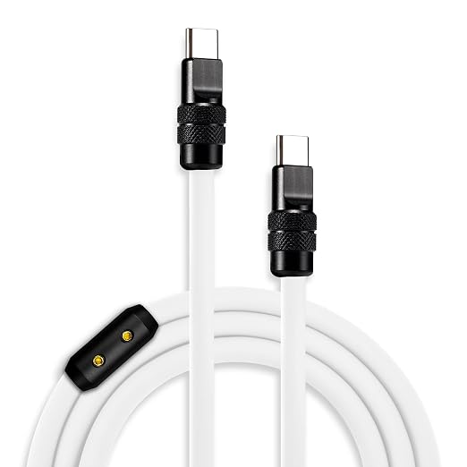 chubbycable 120W USB-A to C Cable Silicone Charging Cord Blue 6.6FT | 6mm Extra Thick 45000+ Bend Tested 480Mbps Data Transfer E-Marker Safety Chip Tangle-Free Design