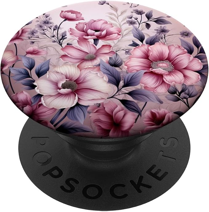 Vintage Pink Wildflower Flower Lover Tropical Garden PopSockets PopGrip for MagSafe