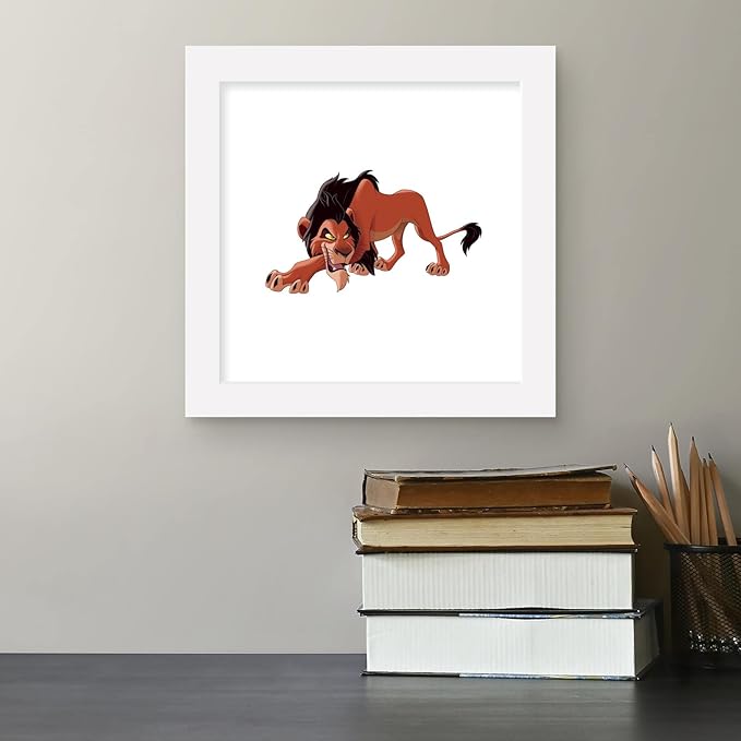 Trends International Gallery Pops Disney The Lion King - Scar Wall Art Wall Poster, 12.00" x 12.00", White Frame Version