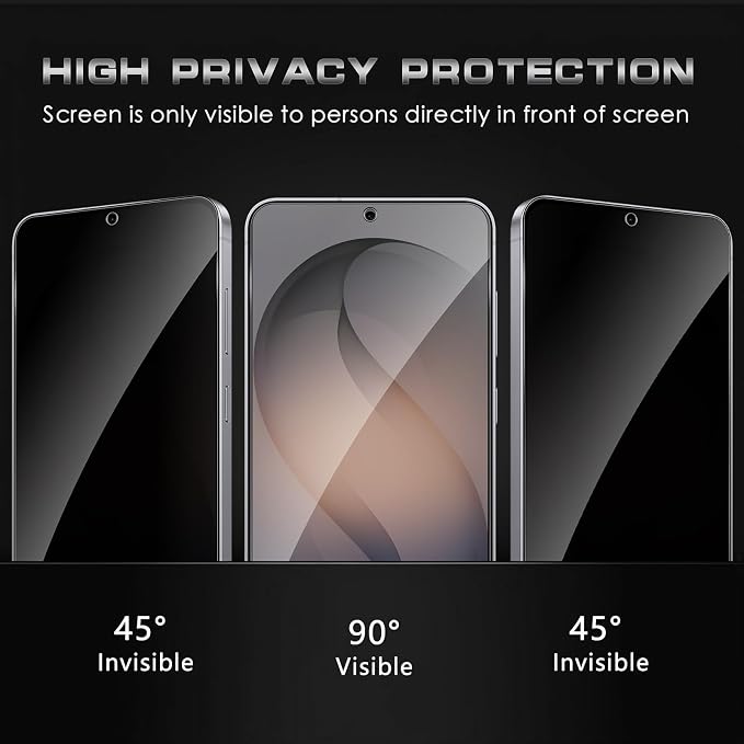 4 Pack Nothing Phone (3a) Pro 5G Privacy Screen Protector 2 Pack Privacy Tempered Glass Film and 2 Pack Camera Lens Protector Anti-Spy Protection for Nothing Phone (3a) Pro 5G Screen Protector