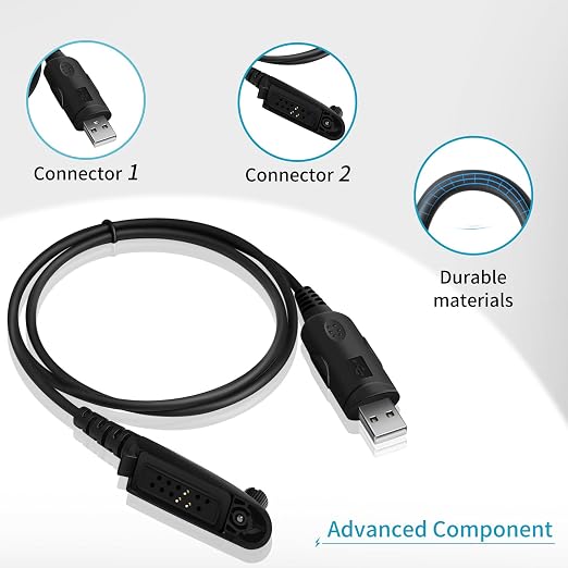 RKN4075 USB Programming Cable for Motorola HT1250 HT1250LS GP140 GP320 GP328 GP329 HT750 HT750LS HT1550 HT1550XLS ATS2500 Radi