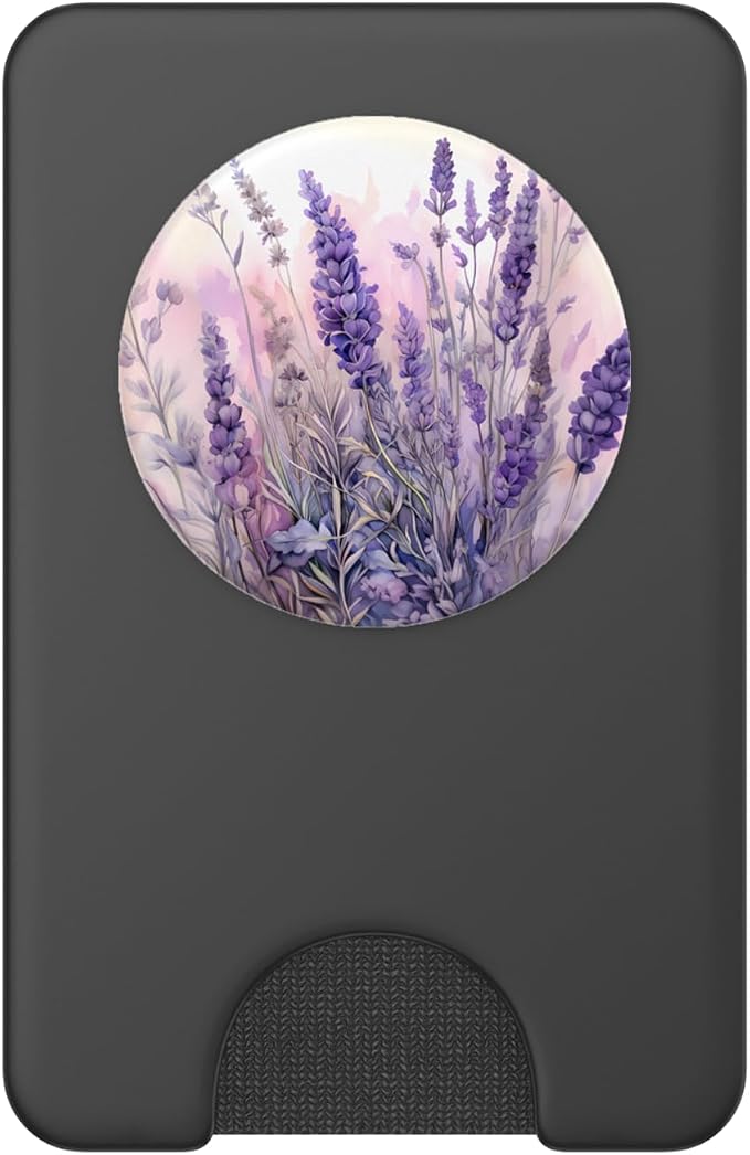 A Lavender Bouquet in Purple Watercolors A Flowery Lavender PopSockets Adhesive PopGrip