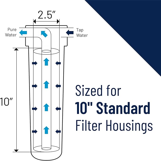 Pentair Pentek C1 Carbon Water Filter, Under Sink Dual Purpose Powdered