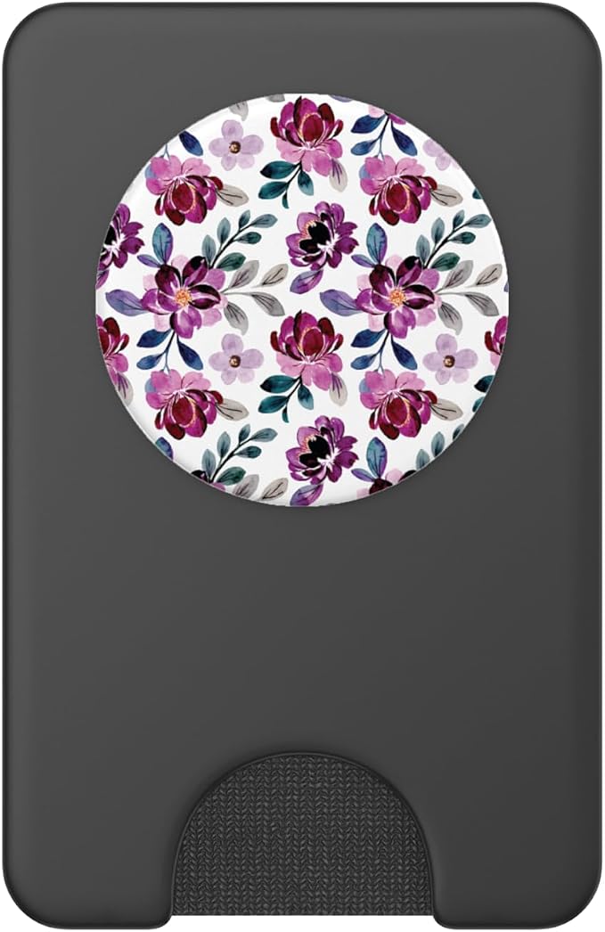 Beautiful Violet Floral Watercolor Flowers PopSockets Adhesive PopGrip