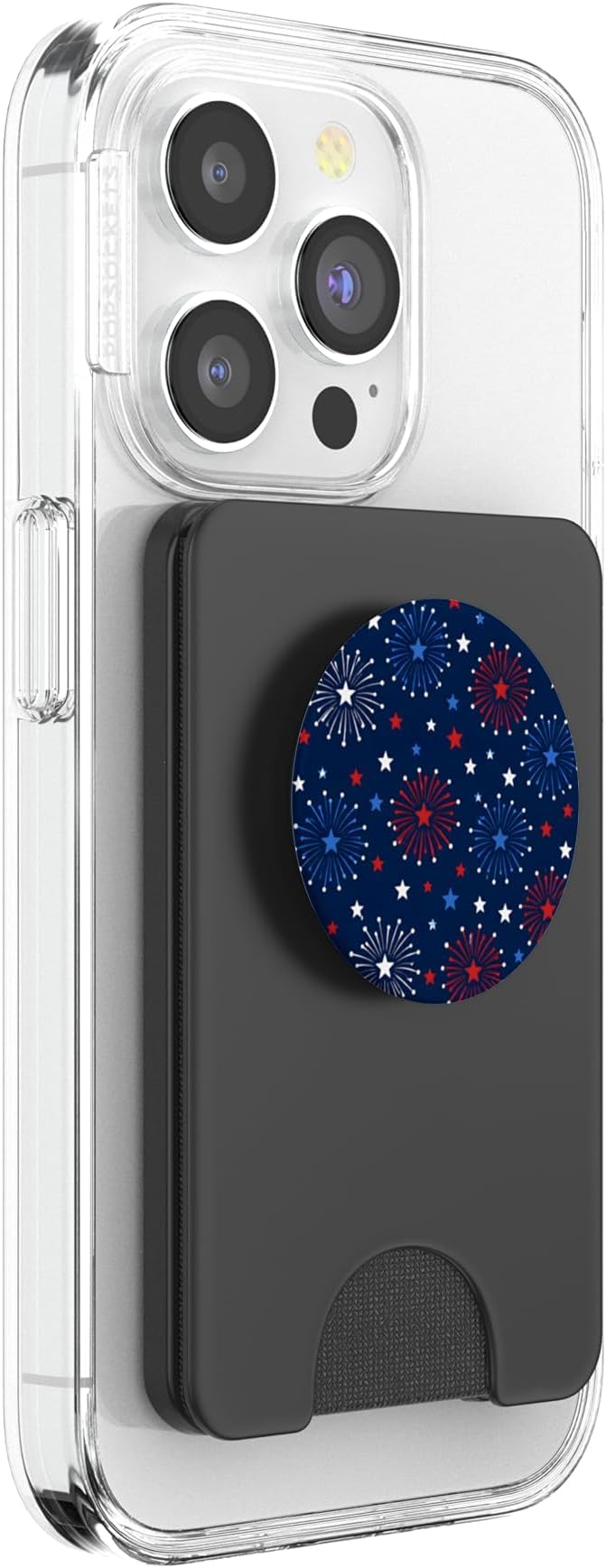Firework Star Pattern Patriotic 4th of July Red White Blue PopSockets PopGrip for MagSafe