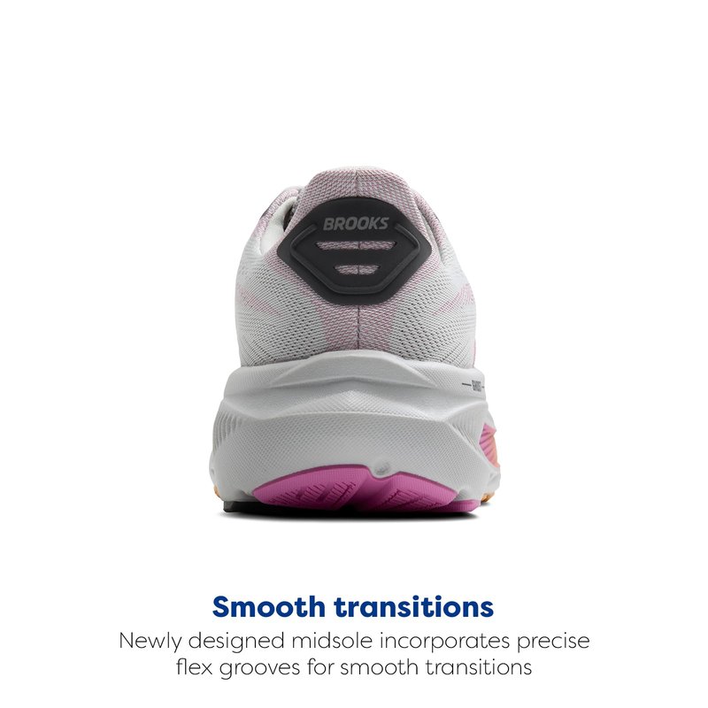 Brooks Women’s Ghost 17 Neutral Running Shoe - Oyster/Apricot/Pink - 5.5 Wide