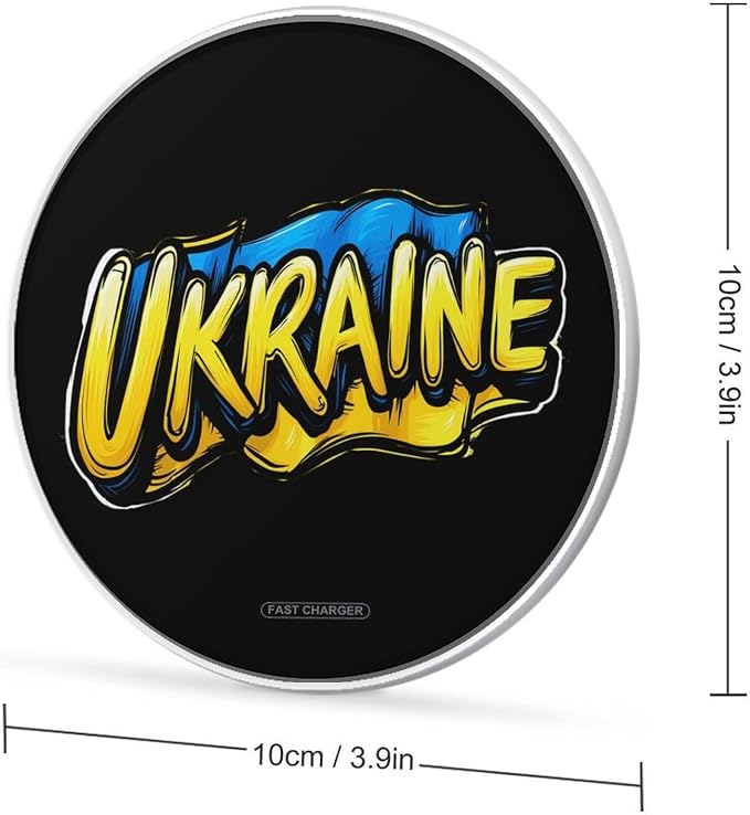 Ukrainian Flag Wireless Charger Portable Charging Pad | LightweightAll Smartphone