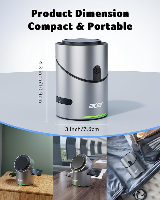 Acer Prime 3 in 1 Charging Station for Apple - Magnetic iPhone Wireless Charging Station Magsafe Charger Stand for iPhone 17 16 15 14 13 12 - Apple Watch - Airpods Series (Charger &amp USB-C Include