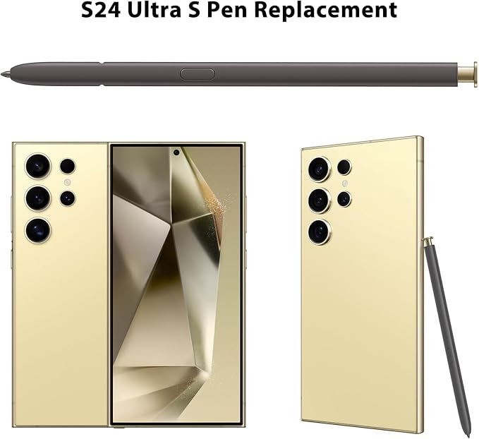2 Pack Galaxy S24 Ultra S Pen Replacement Compatible with Samsung Galaxy S24 UltraS24 Stylus Pen for Galaxy S24 Ultra Touch S PenUS VersionNoBluetooth(Dark Gray)