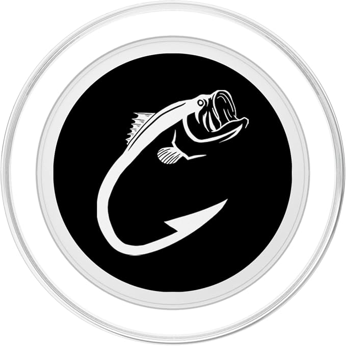 Fish Hook Cool Fishing Lover Angling Dad Fisherman Gift PopSockets Adhesive PopGrip
