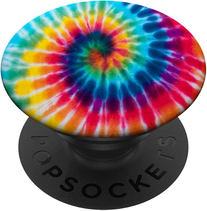 Tie Dye Rainbow Cute Rainbow Tie Dye Swirl Design Colorful PopSockets Adhesive PopGrip