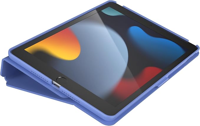 Speck Balance Folio Case for iPad 10.2 Inch (2019-2021) - Drop &amp Camera Protection Slim Multi Range Stand Apple Pencil Holder - Arcadia Navy/Moody Grey