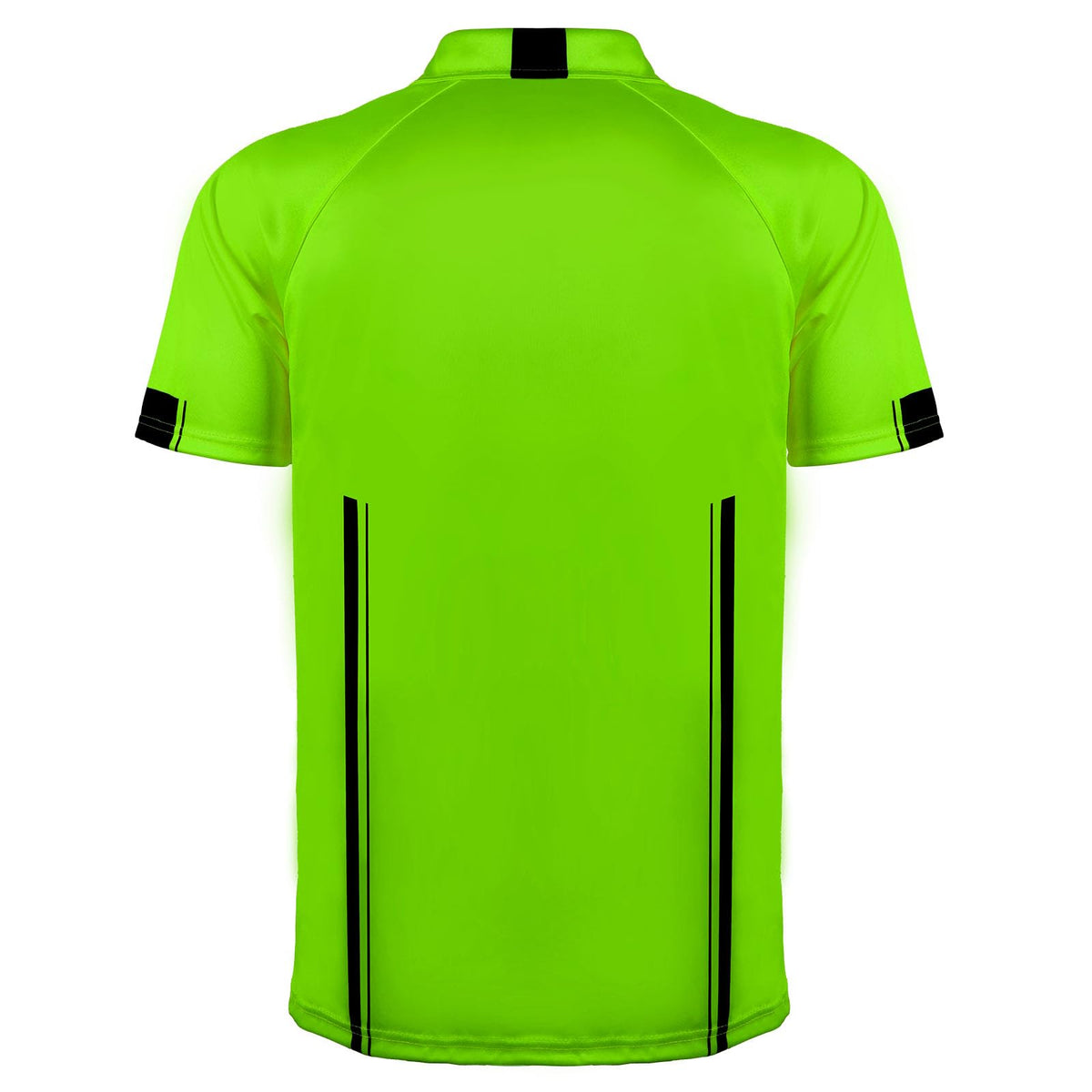 HIGHRAZON Men Referee Shirt, Green Soccer Referee Jersey, Men’s Official Pro Soccer Referee Shirt with Double Hidden Pockets - Short Sleeve (L)