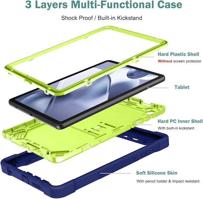 for T-Mobile Revvl Tab 2 Case Kids Shockproof Cover for REVVL Tab 2 5G Tablet Case 10.1 Inch 2025Black