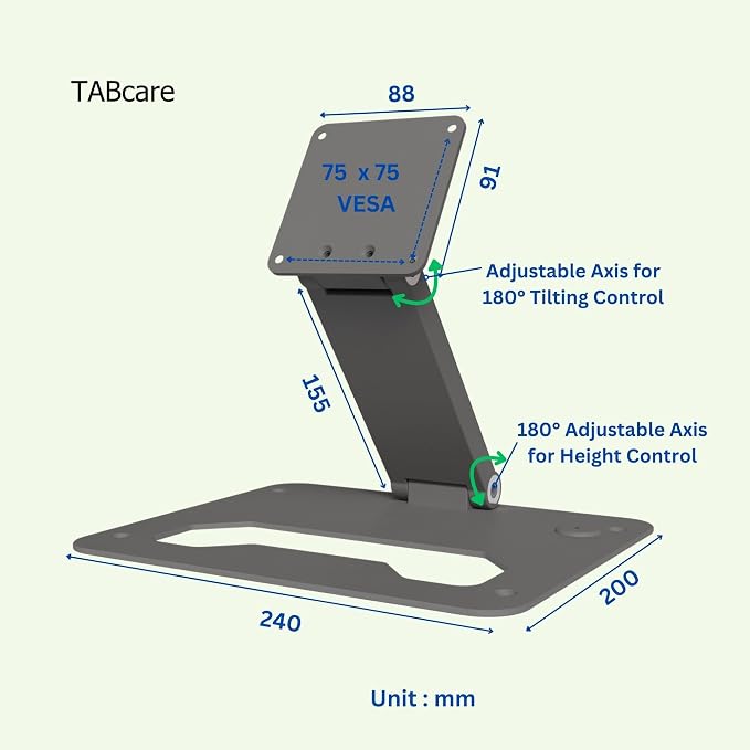 Anti-Theft Acrylic Case with EZ Foldable Aluminum Desktop Stand for Samsung Galaxy TAB Tablets (Black TAB A8 10.5)