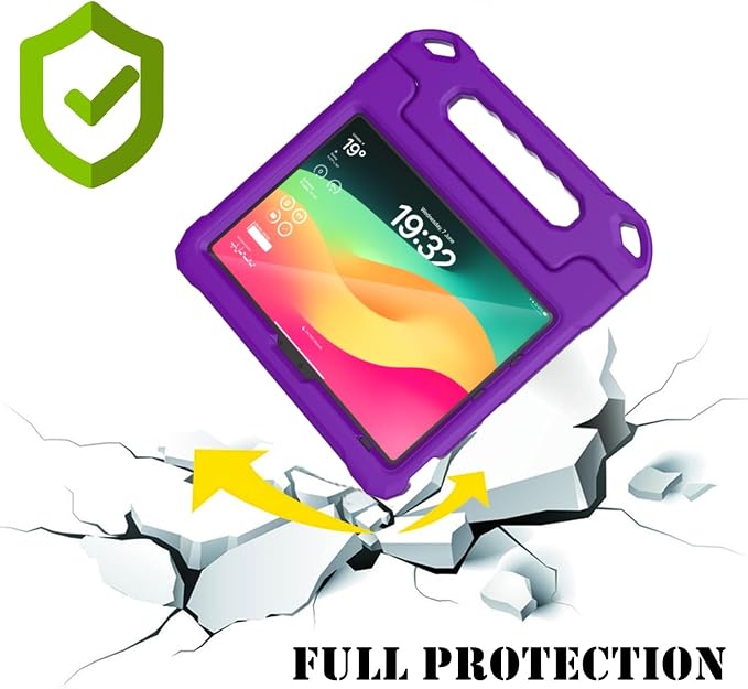 Kids Case for New iPad (A16) 11th Generation 11 inch 2025 iPad 10th Generation 10.9 2022 - Shockproof Handle Bumper Stand Cover with Built-in Screen Protector &amp Pencil Holder Tablet Case (Black)