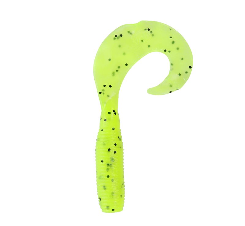 Yamamoto 5" Super GRUB Chartreuse W/Large Black Flake (20 Pack)