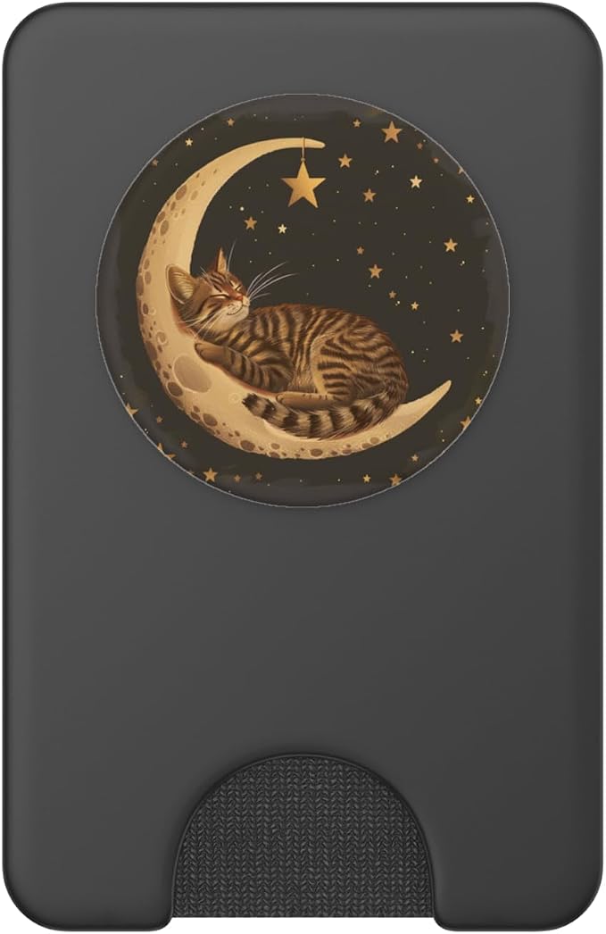 Brown Tabby Cat Sleeping PopSockets PopGrip for MagSafe