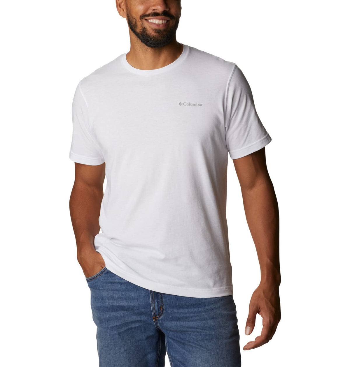Columbia Men's Thistletown Hills Short Sleeve, White, Large