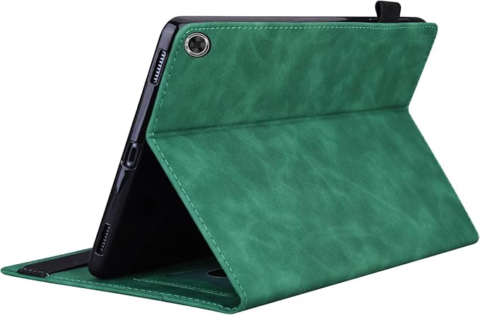Folio Cover for Amazon Fire Max 11 2023 (13th Generation) Techcircle PU Leather Multi-Angle Stand Flexible TPU Back Shell Protective Case with Pen Holder &amp Front Pocket for Fire Max 11 Tablet Bl