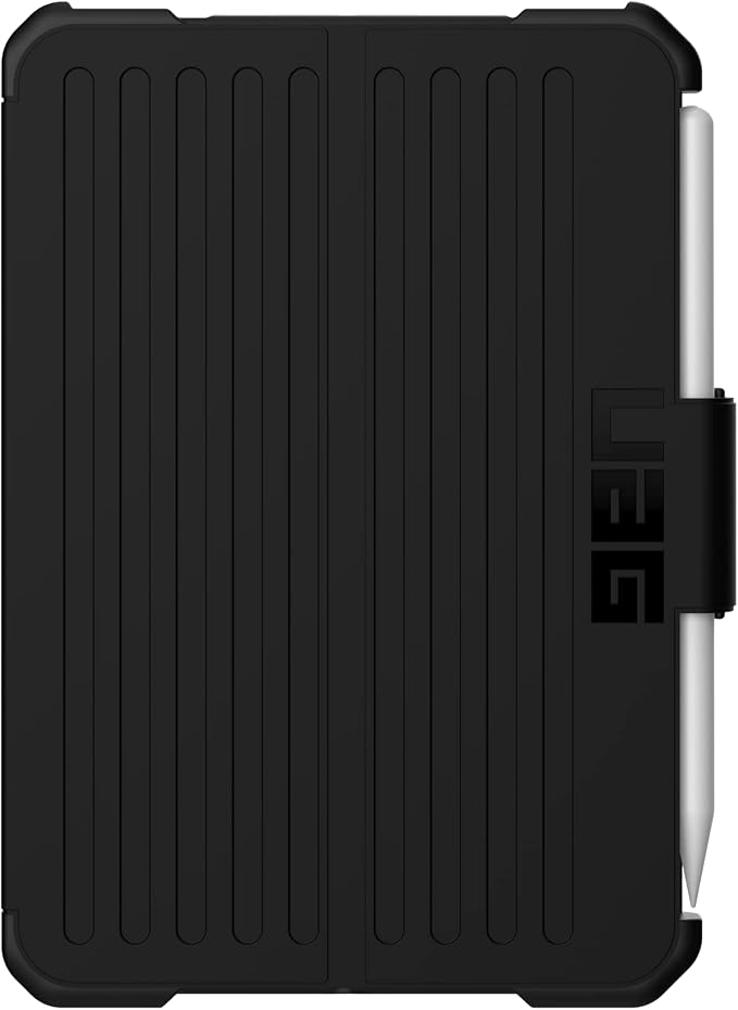 URBAN ARMOR GEAR UAG Designed for iPad mini Case (6th Gen 2021) Rugged Smooth Exterior Material Heavy Duty Multi-Angle Viewing Folio Stand with Pencil Holder Metropolis SE Protective Cover Black