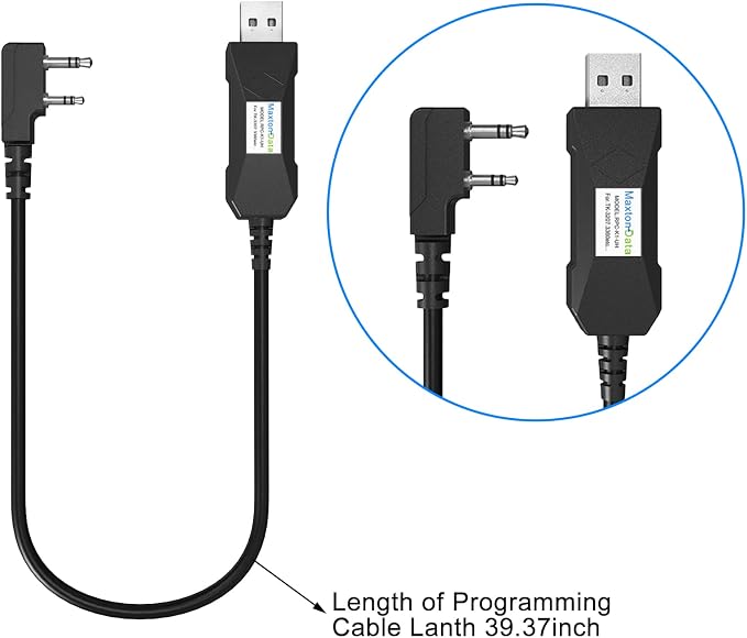 SAMCOM Radio Programming Cable USB Plug &amp Play No Driver Needed for Windows System Compatible FPCN30A FPCN10A Two Way Radio