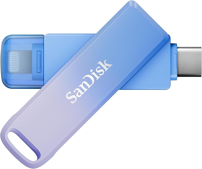 SanDisk 256GB Creator Phone Drive - for iPhone, iPad, Laptop & Mac - Includes USB Type-C and Lightning Connectors - Automatic Backup, 3 Months of Adobe Lightroom Included - SDIXD0N-256G-GN6TP