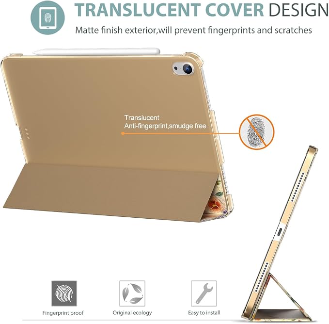 ProCase Smart Case for iPad Air 11-inch M4/M3/M2 &amp Air 10.9 5th/4th Gen | Hard Back Cover with Auto Sleep/Wake Slim Lightweight Case for iPad Air 11 2026/25/24 &amp 10.9 2022/2020-Aqua
