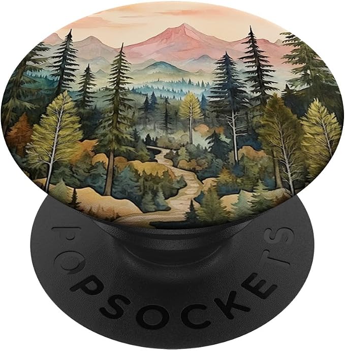 Mountains Wilderness Forest Hiking Pine Tree Nature PopSockets Adhesive PopGrip