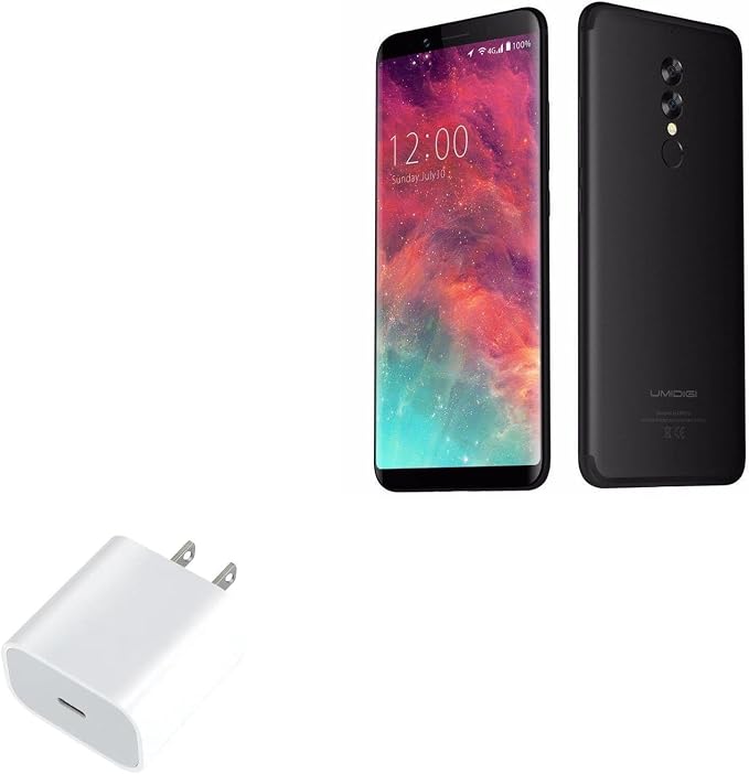 BoxWave Charger Compatible with Umidigi S2 - PD GAN miniCube (30W) 30W Tiny PD GAN Type-C Wall Charger - Winter White