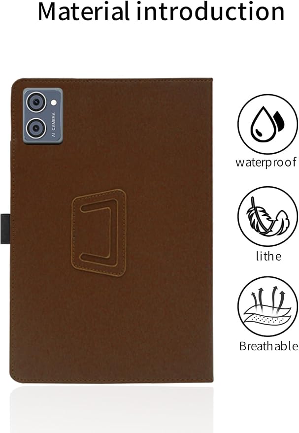 for DigiLand s10 10.1 Inch Android Tablet CaseBOVUGAC Folding Stand Protective Cover with Pencil Holder and Wrist StrapFull Protection Premium PUScratch Resistant(Black)