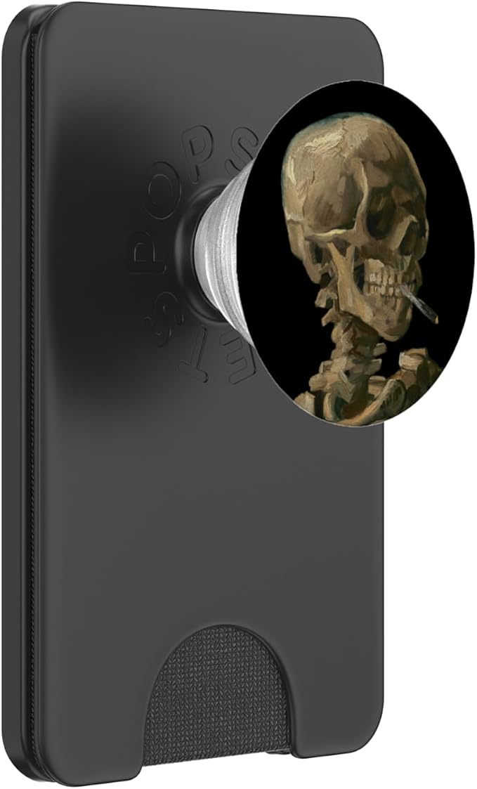 Vintage Van Gogh Skull-Van Gogh Head of A Skeleton Halloween PopSockets Adhesive PopGrip