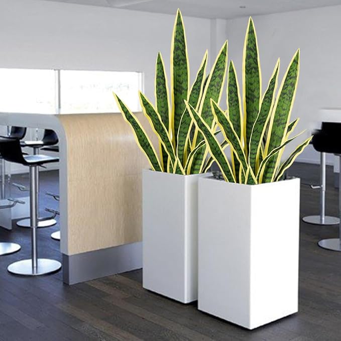 Melorca&Guilla Artificial Snake Plants 6PCS 30“ Tall Fake Snake Plant,Fake Agave Faux Snake Plants Sansevieria Artificial Greenery for Garden Shop Office Home Décor