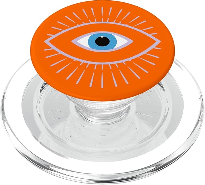 Light Pastel Purple Orange All Seeing Evil Eye PopSockets Adhesive PopGrip