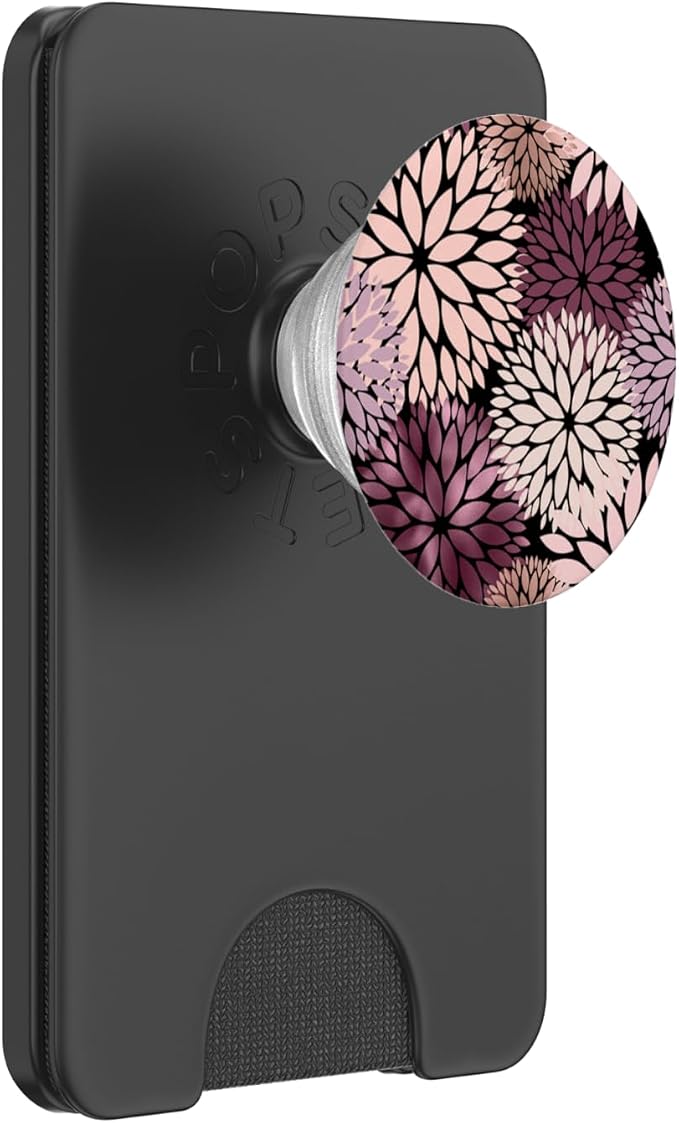 Dahlia Flower Floral Nature Garden Pink Purple Maroon Design PopSockets Swappable PopGrip