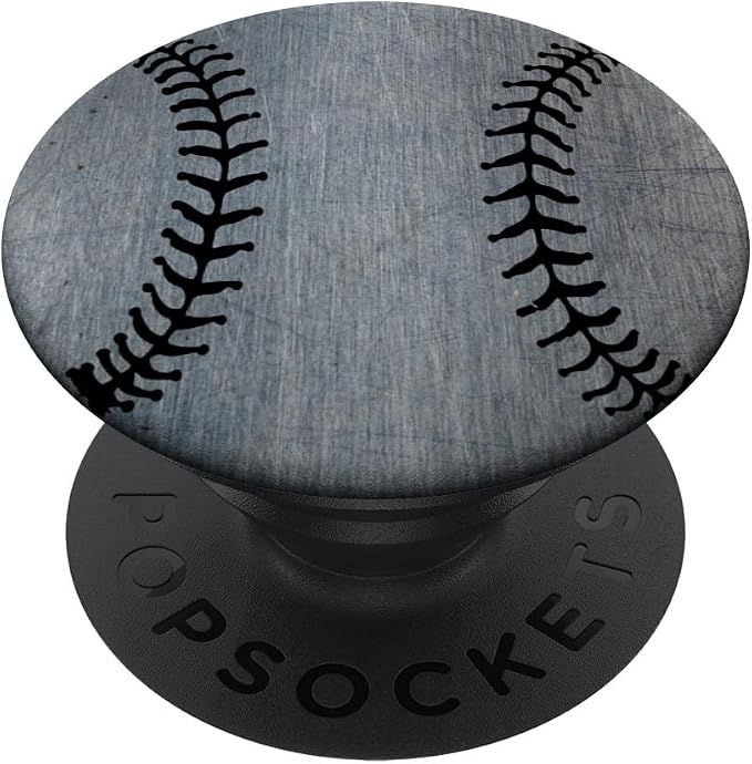 Baseball Scratched Design Phone Grip for Men and Boys PopSockets Adhesive PopGrip