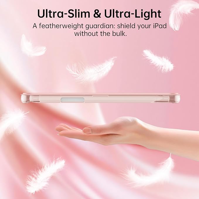 MoKo for iPad mini A17 Pro Case 8.3 Inch 2024 iPad mini 7th/6th Case 2021 | For iPad Mini Case with Pencil Holder Light Trifold Smart Protective Cover with Hard PC Translucent Back Shell Agave Gree