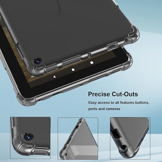 Clear Case for All-New Amazon Kindle Fire Max 11 Tablet (13th Generation 2023 Release) 11 Slim Lightweight Shell Transparent Soft TPU Back Shockproof Crystal Reinforced Corner Cover Clear