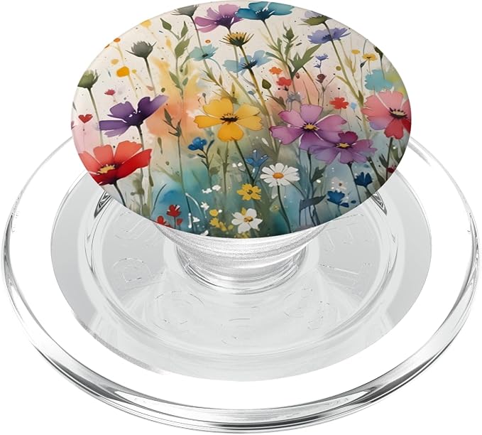 Wildflower Watercolor Floral PopSockets Adhesive PopGrip