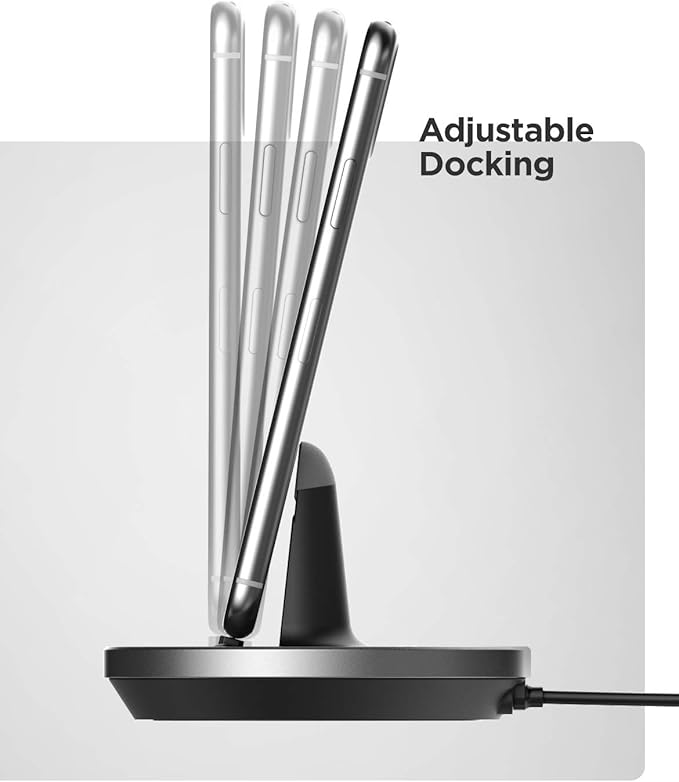 Fast Charging Power Stand for iPhone and iPad Models - MFi Certified Lightning Dock with USB-C Wall Adapter (for All iPhone 12/13 /14 Models)