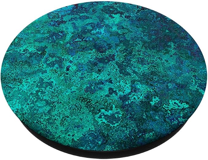Teal Green Blue Turquoise Abstract Art PopSockets Adhesive PopGrip