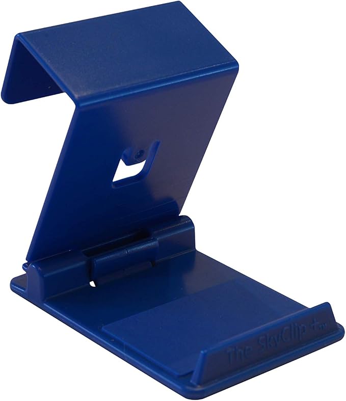 The SkyClip+ Phone &amp Tablet Holder for Air Travel Home and Office Use - Inflight Phone Mount &amp Stand Compatible with iPhone Android Kindle and Tablets - Ultimate Travel Accessory (Black)