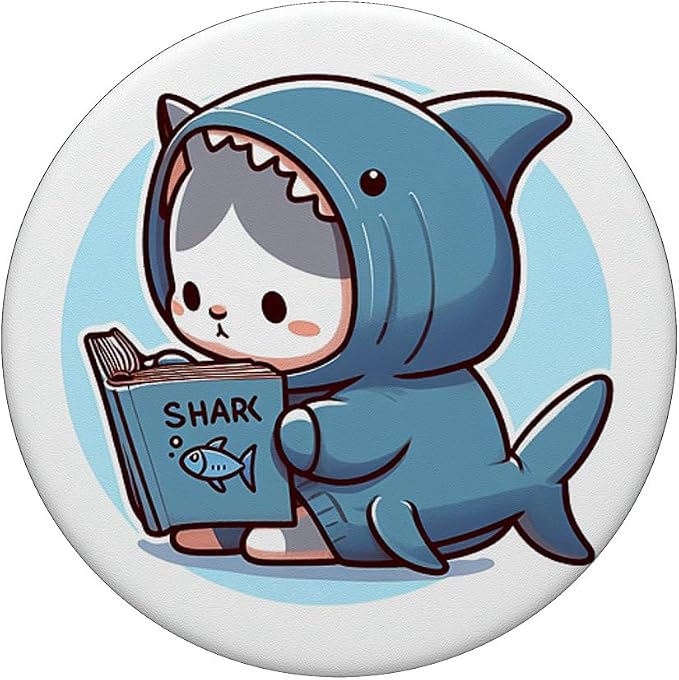Shark Cat PopSockets PopWallet for MagSafe