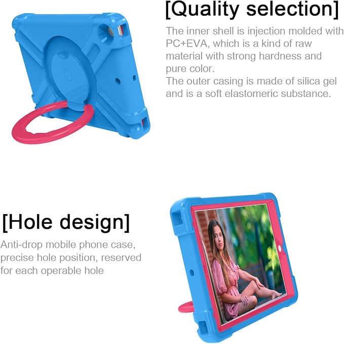 AKABEILA Compatible with Amazon Fire HD 8 2020/2022 Tablet Case，Rugged Kids Case with Stand Lightweight Shockproof Kids Friendly Tablet Cover Black