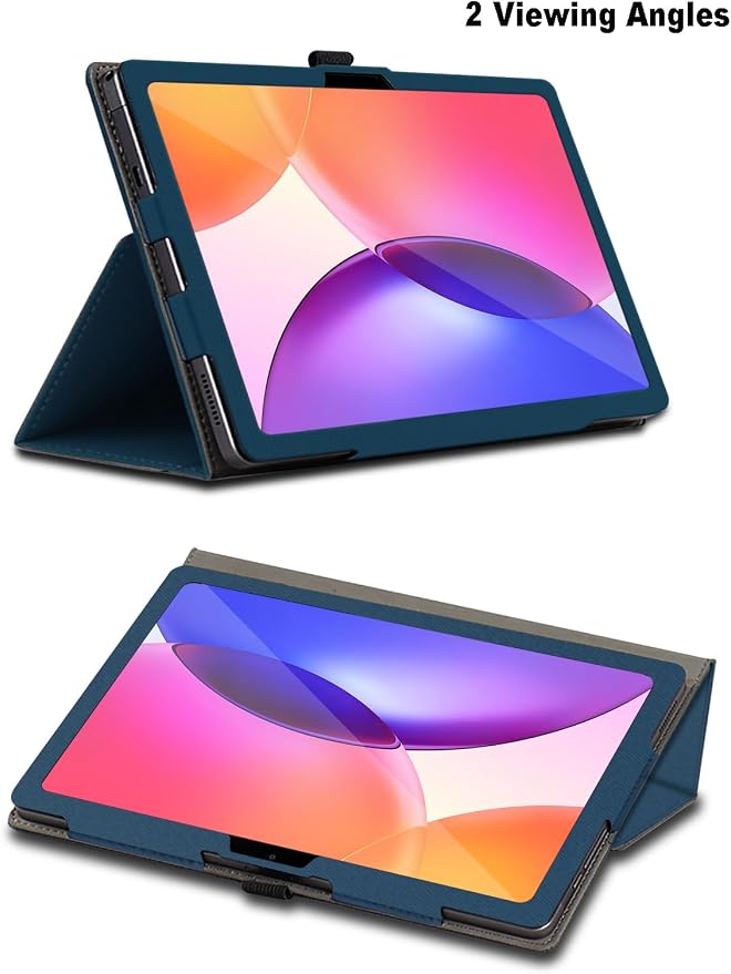 Case for TCL Tab A1 Plus 12.2 inch TCL Tab A1 Plus Tablet Case Folding Stand Protective Cover with Pencil Holder and Wrist Strap Full Protection. (Black)