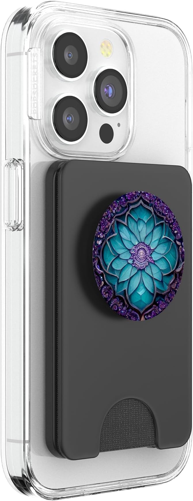 Teal Purple Mandala Pattern PopSockets Adhesive PopGrip