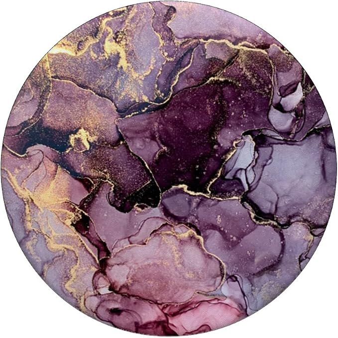 Cool Purple-Gold Landscape Natural-Marble PopSockets Adhesive PopGrip